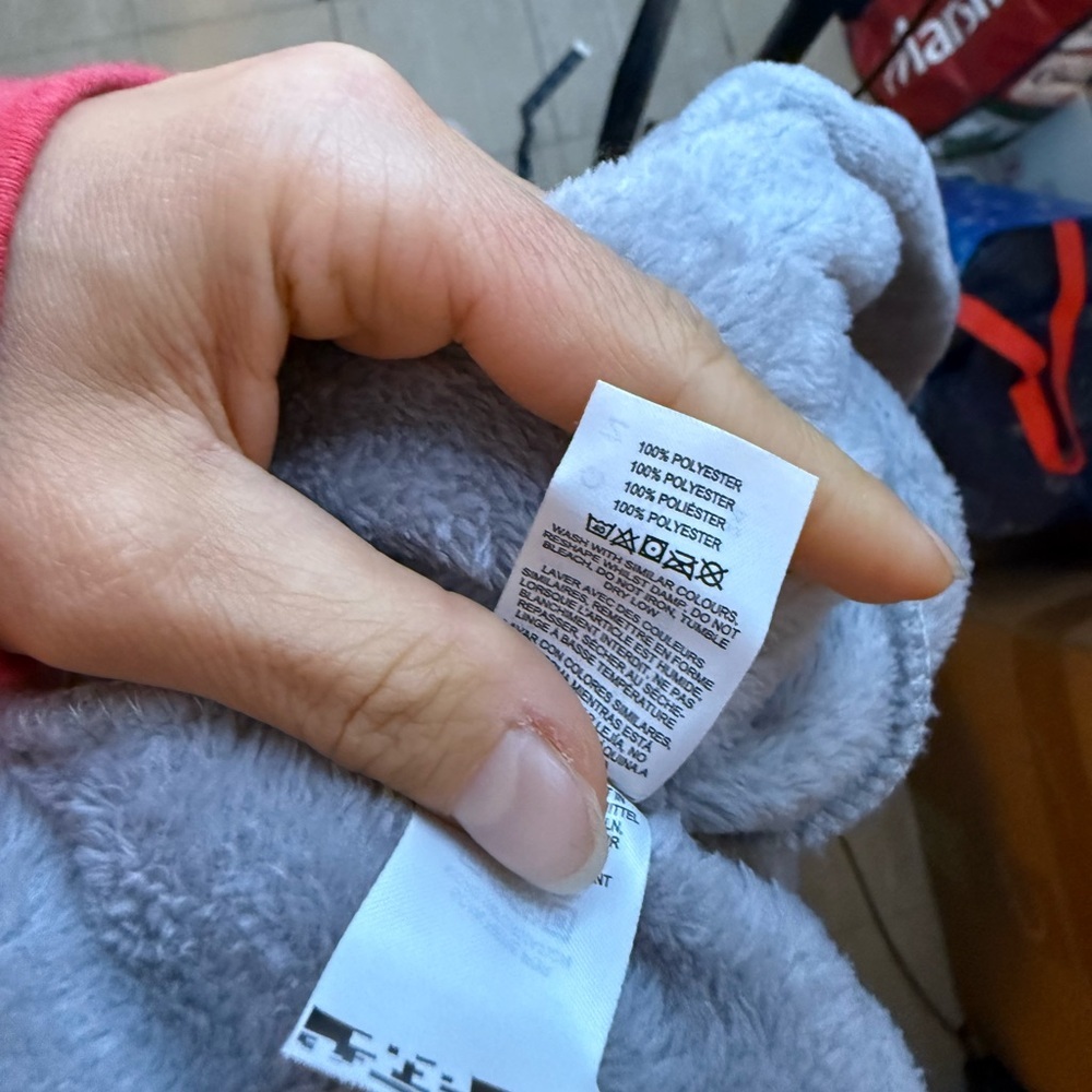 ASOS Curve Gray Plush Hooded Robe - Picture 4 of 4